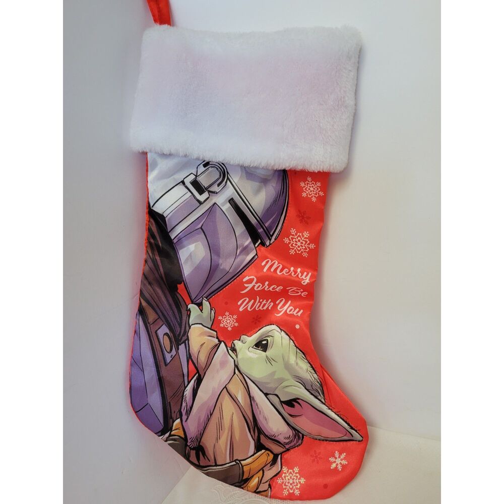 Star Wars Christmas Stocking - Mandalorian and Grogu - May the Force Be with You